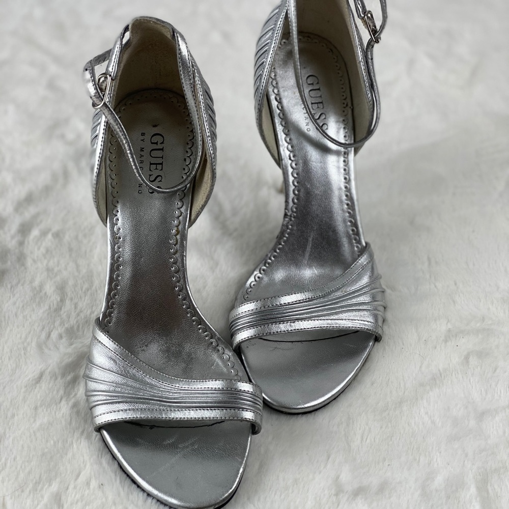 Guess by Marciano silver stiletto heels